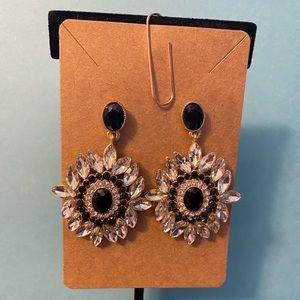 Monet Black drop earrings